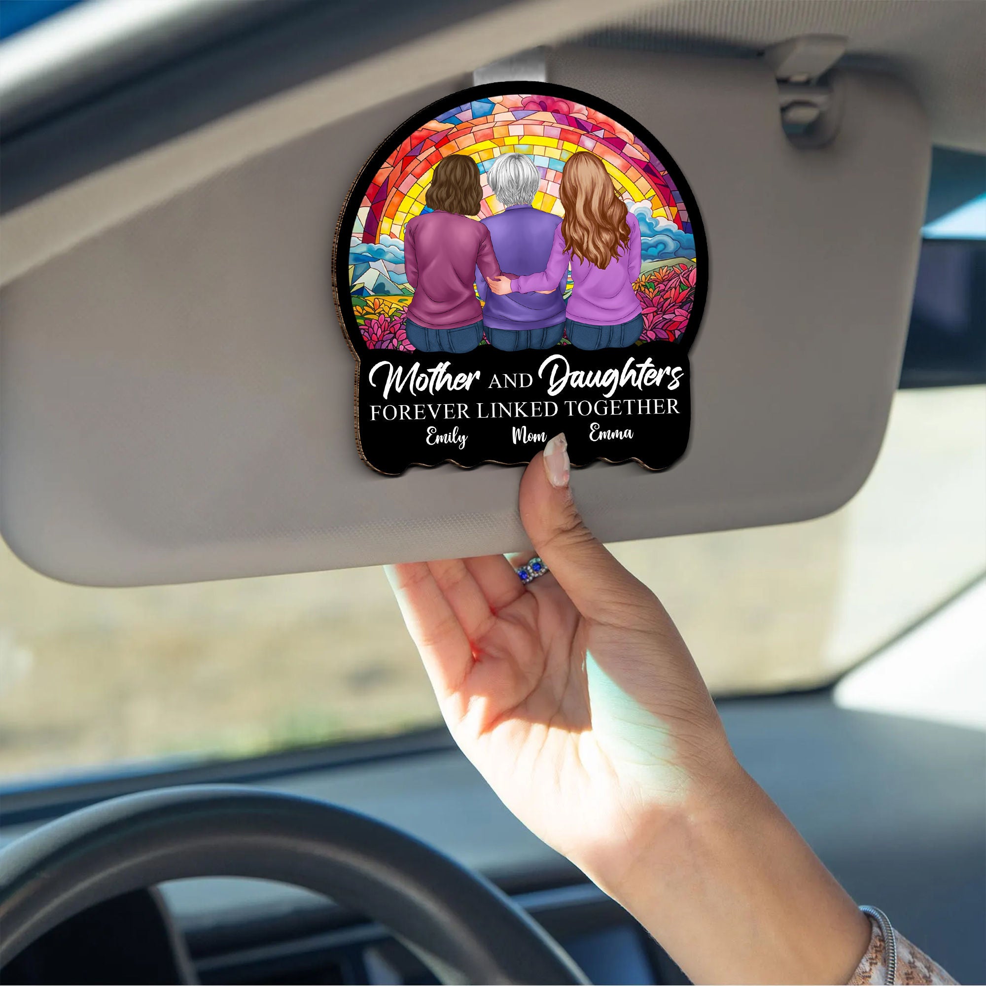 Personalized Wooden Car Visor Clip