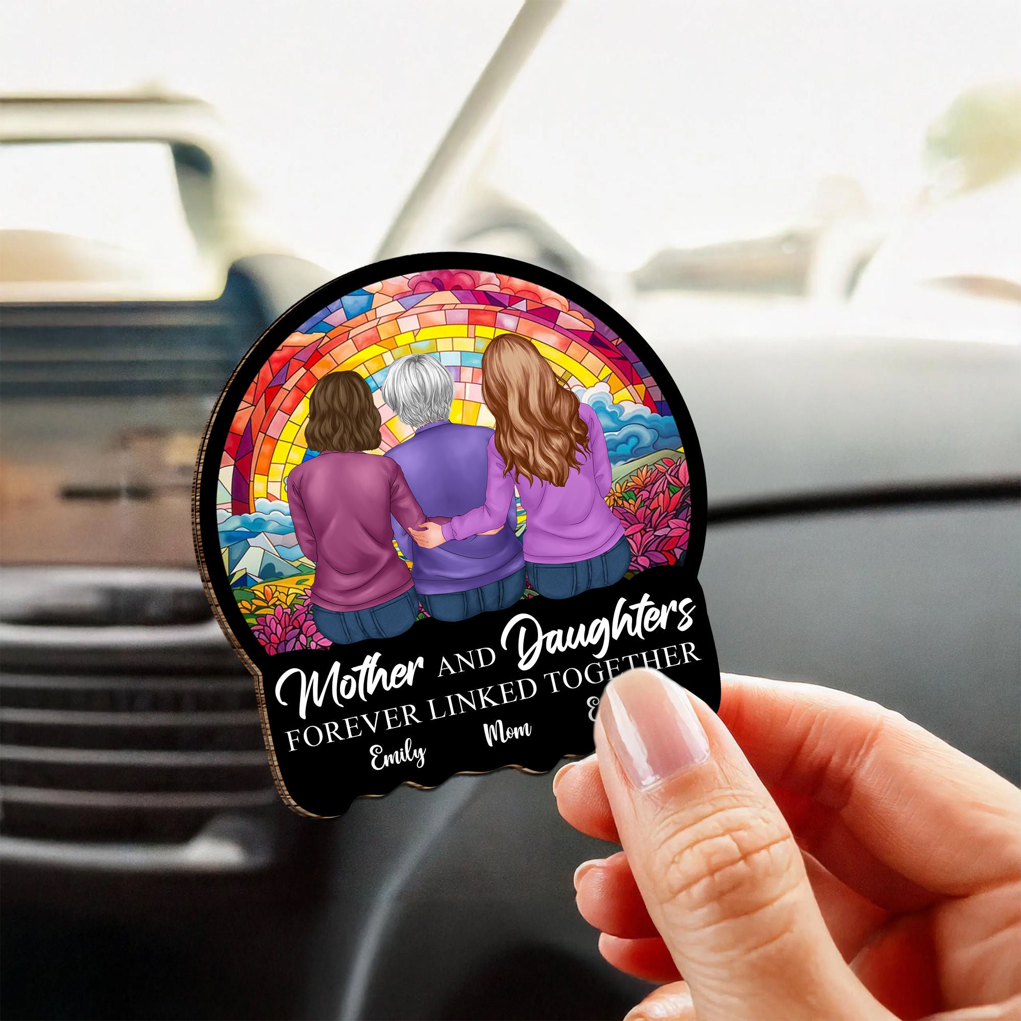 Personalized Wooden Car Visor Clip