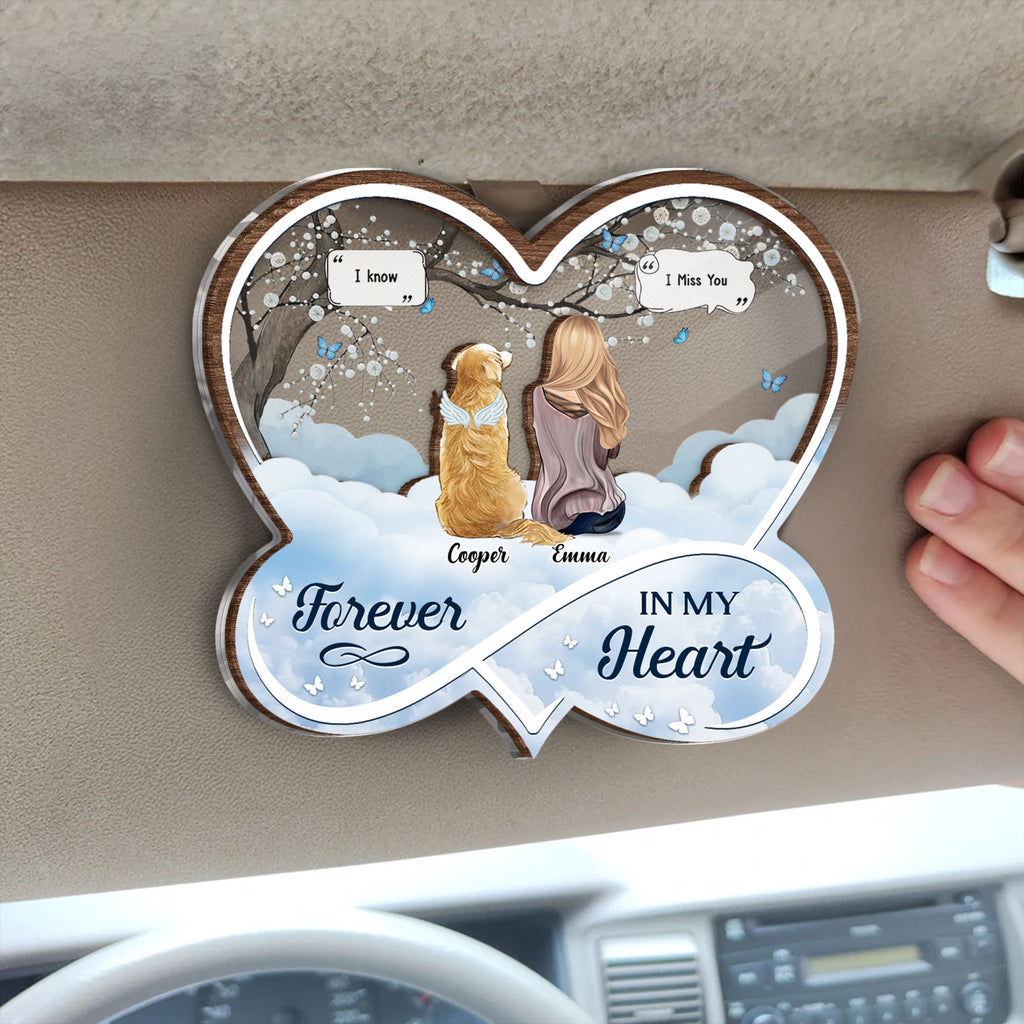 Personalized Dog Memorial Car Visor Clip