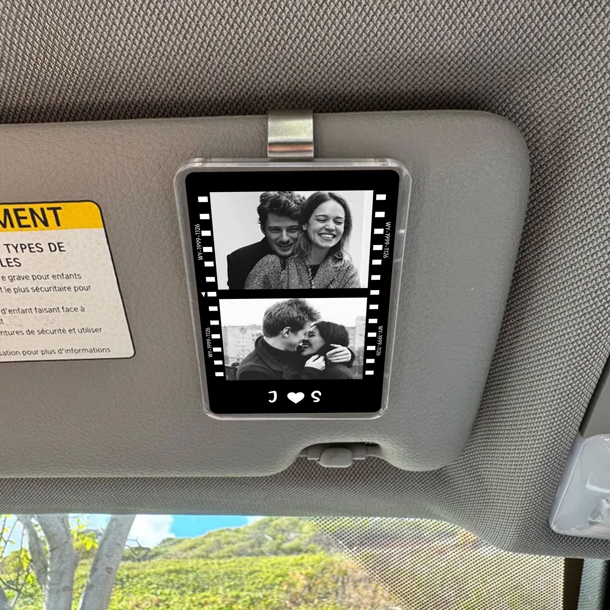 Personalized Photo Car Visor Clip