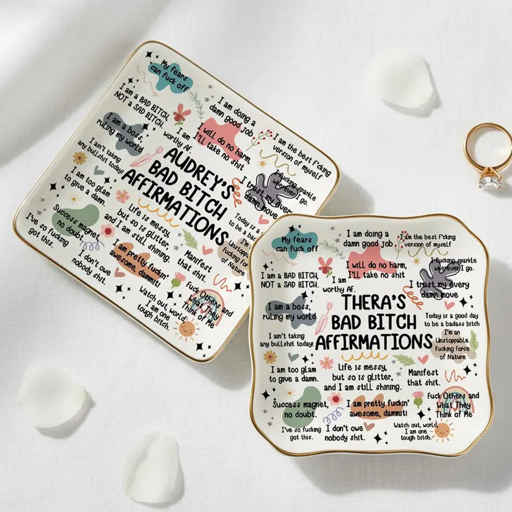 Personalized Ceramic Trinket Tray
