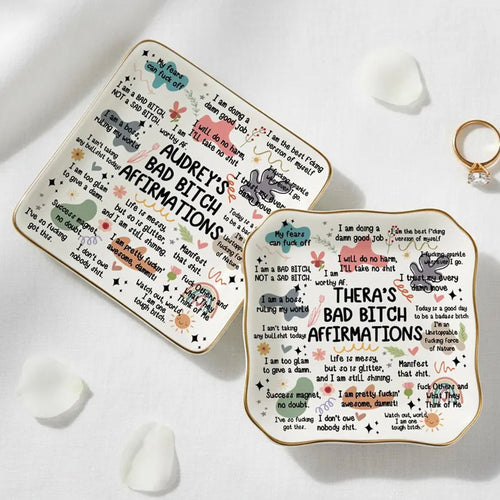 Personalized Ceramic Trinket Tray
