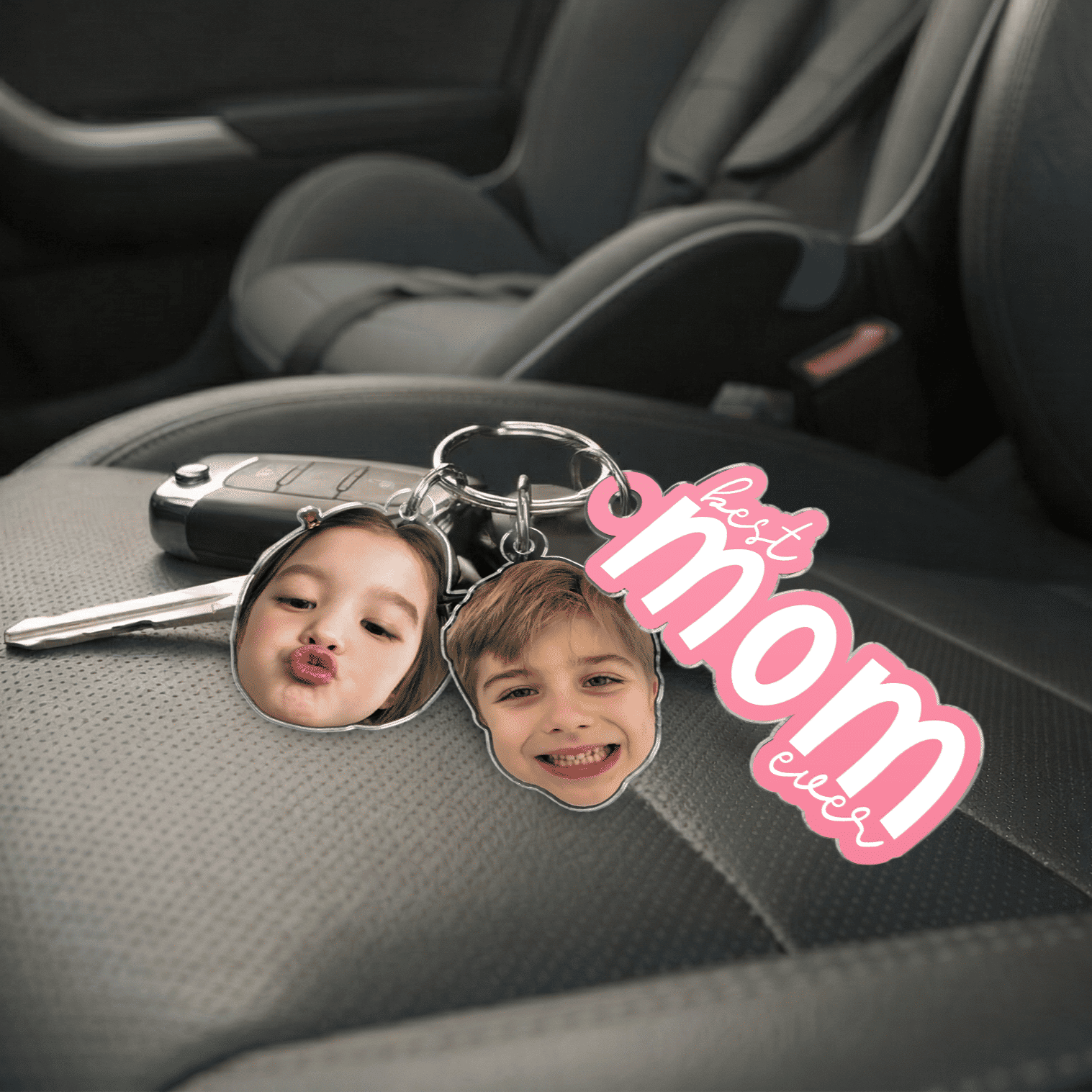 Custom Photo Keychain for Mom