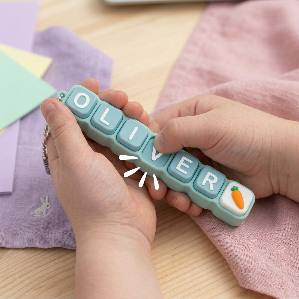 Personalized Fidget Clicker Keychain