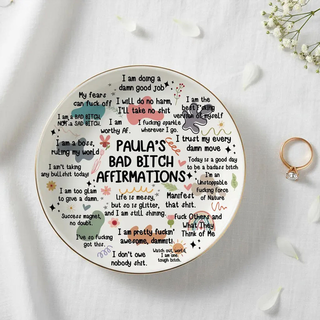 Personalized Ceramic Trinket Tray
