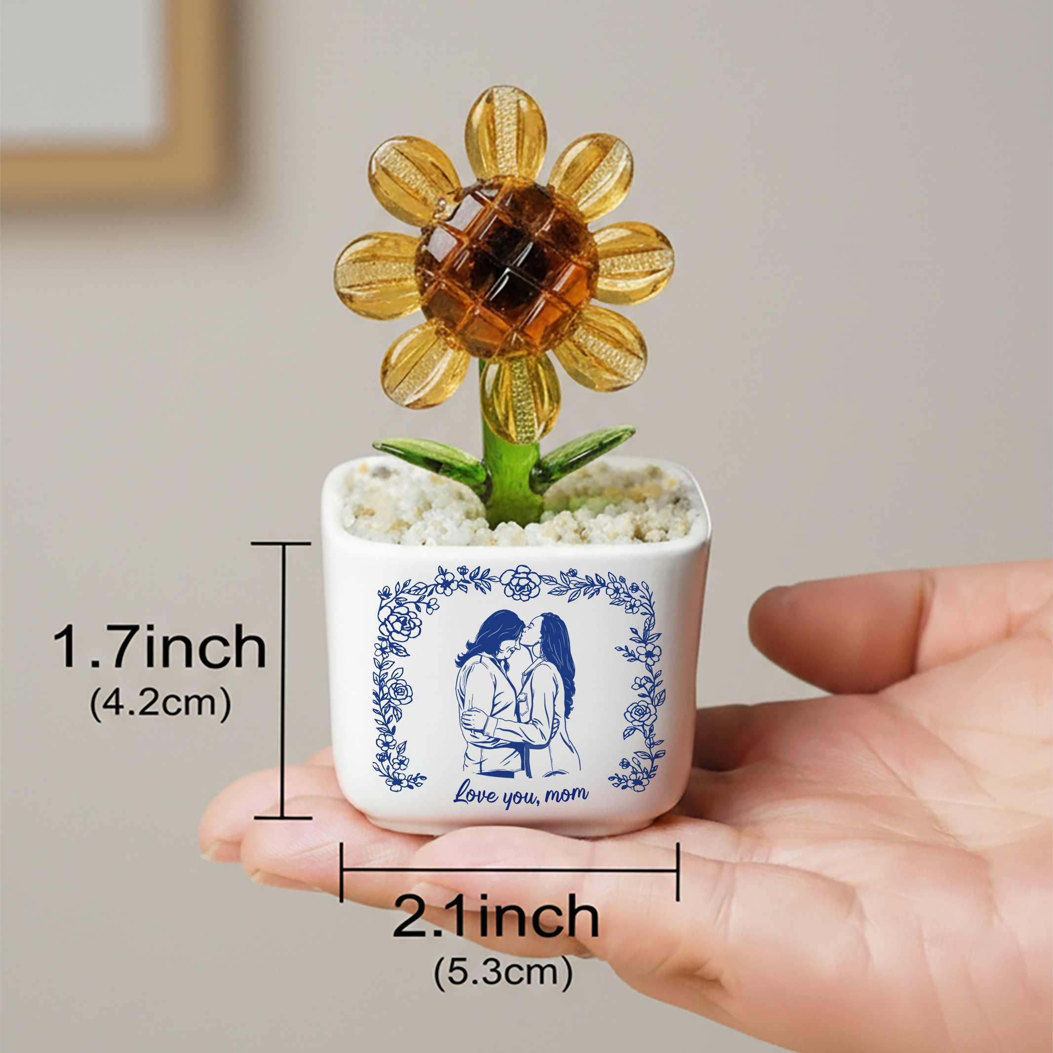 Personalized Photo Sunflower Pot